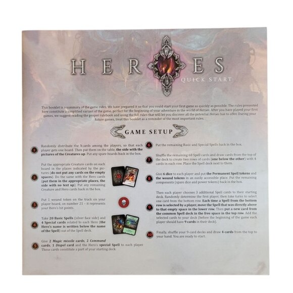 Heroes Game Rule Book Set Up Replacement Instructions Guidelines - Picture 3 of 6